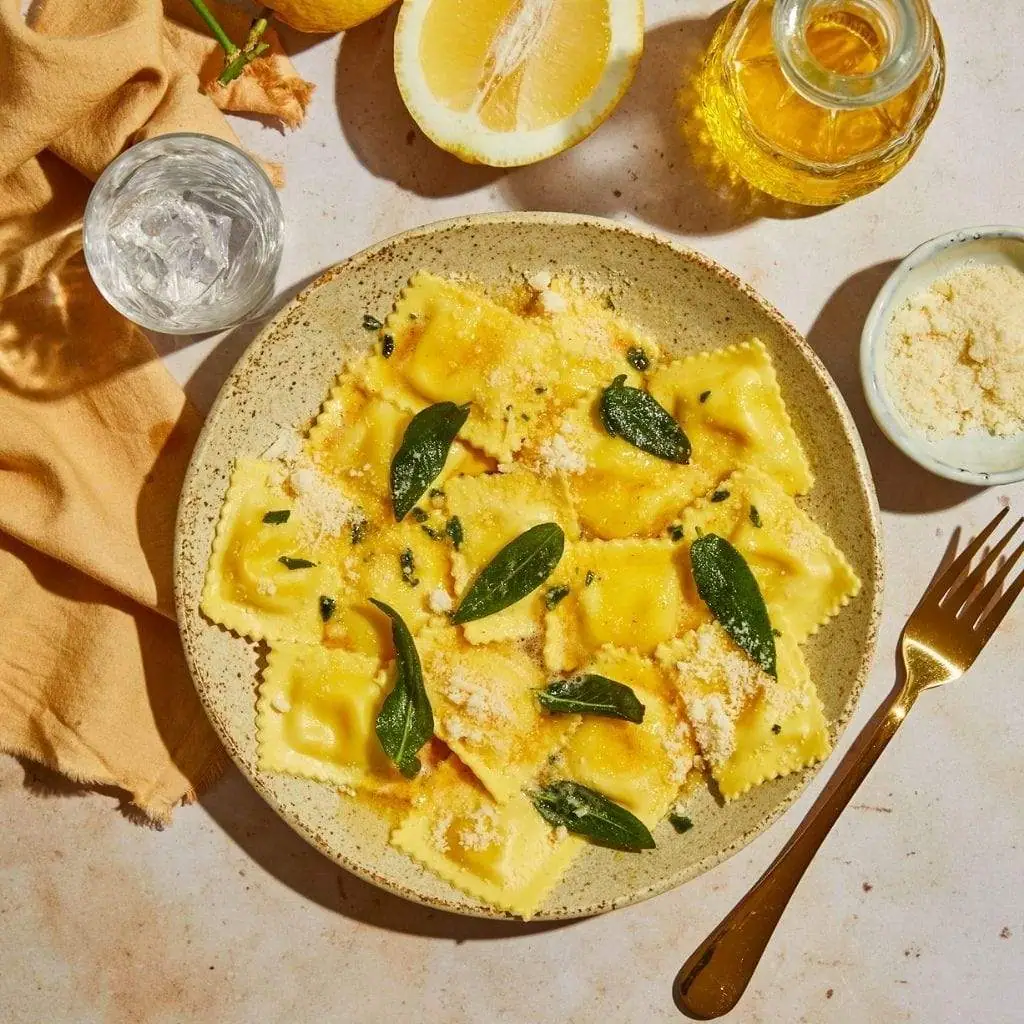 Citron Ravioli med salvia-smör